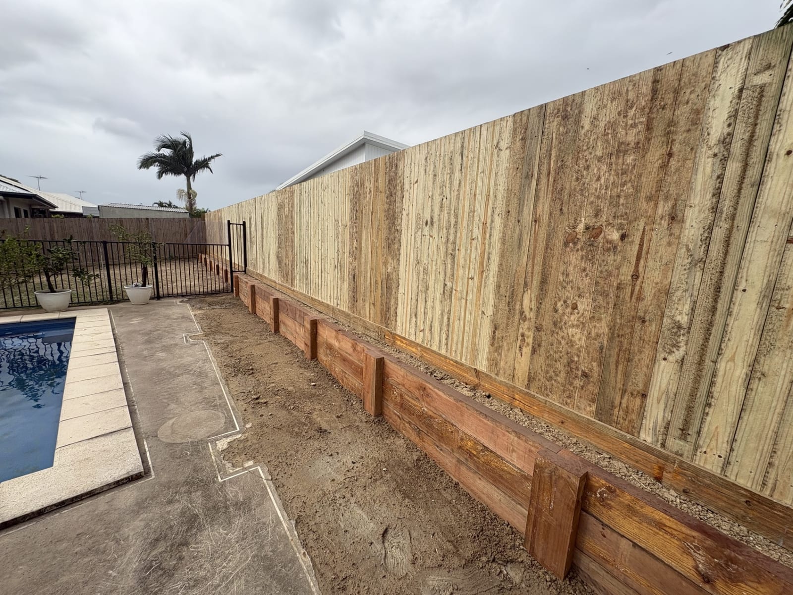 Retaining walls, drainage & earthworks — G & T Hire, Townsville
